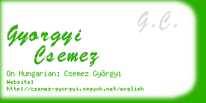 gyorgyi csemez business card